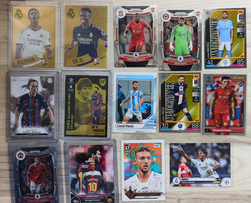 Футболни карти Panini, Topps Barcelona,Real Madrid, Messi,Ronaldo и др