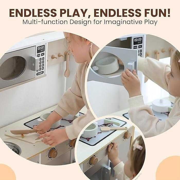 Детска Дървена Кухня Nicole с включени аксесоари