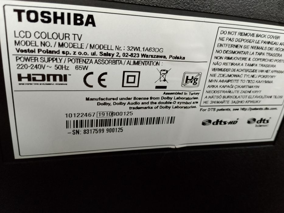 Toshiba 32WL1A63DG