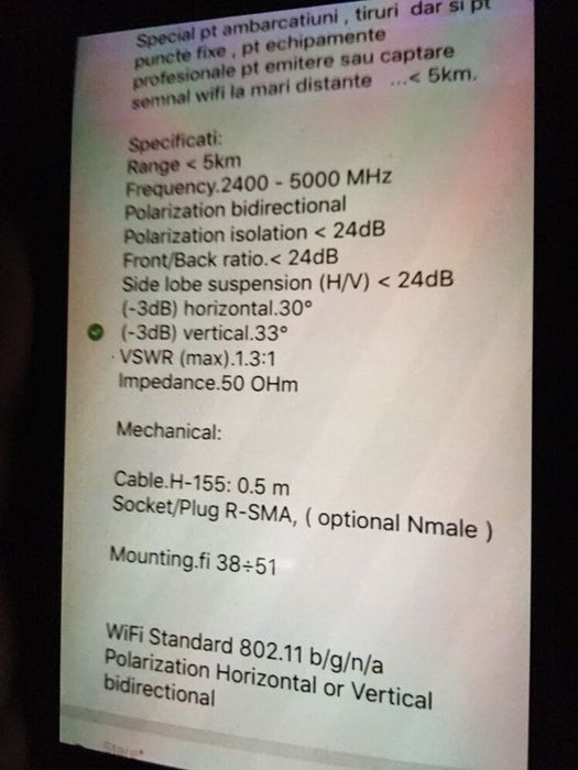 Antena wifi de mare putere ~5km