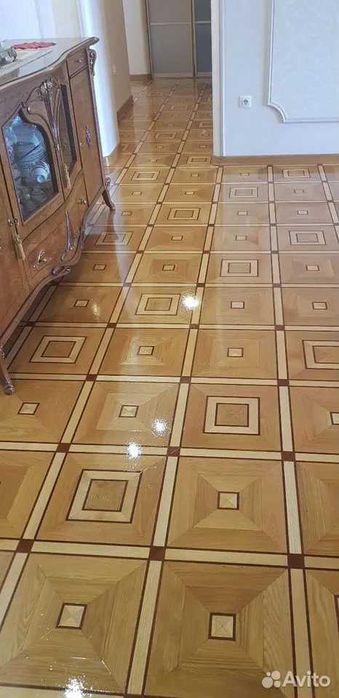 Установка плинтусов настил паркета ламината деревянных полов шлифовка