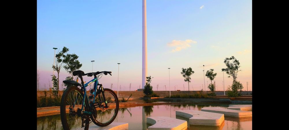 Синий велосипед MTB