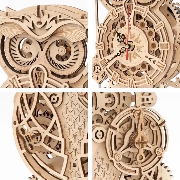 3D деревянный конструктор “OWL Clock” Robotime