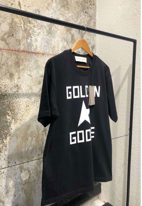 Tricou negru golden goose premium