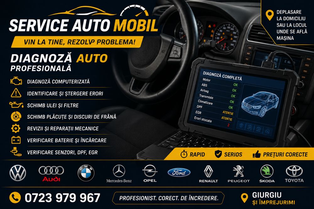 Service Auto Mobil | Diagnoză și Reparații Auto/Agro