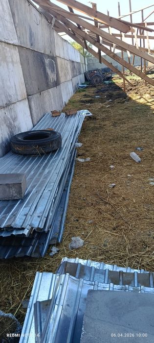 Продам ацинкованный листы 6 метров ширина 1.10 м