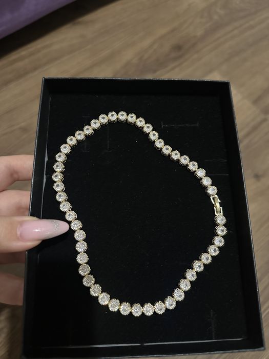 Colier angelic tennis auriu