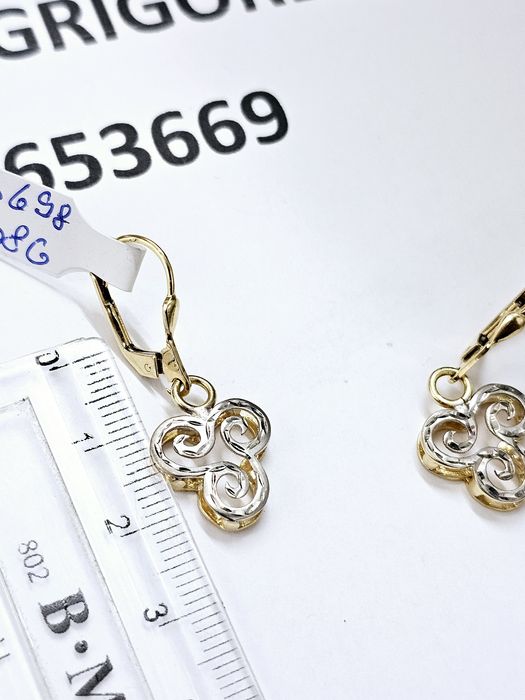 Vand cercei din aur 14 k 4.08 g cod 698