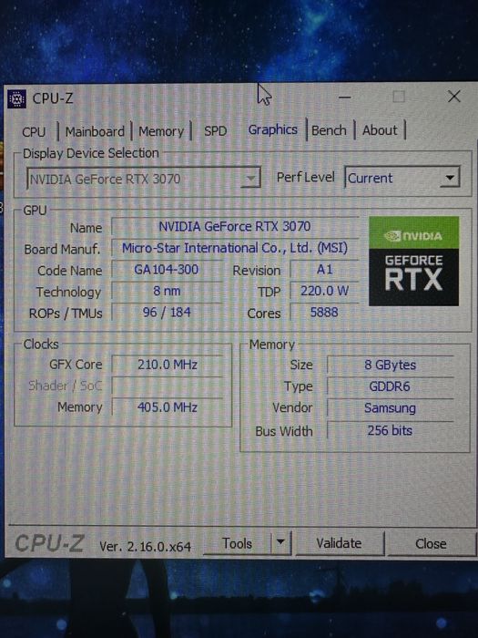 Продам rtx3070 8gb msi
