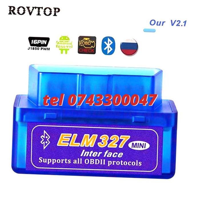 Elm327 V21 Cititor De Cod Obd Obd2 Bluetooth  Torque Pro
