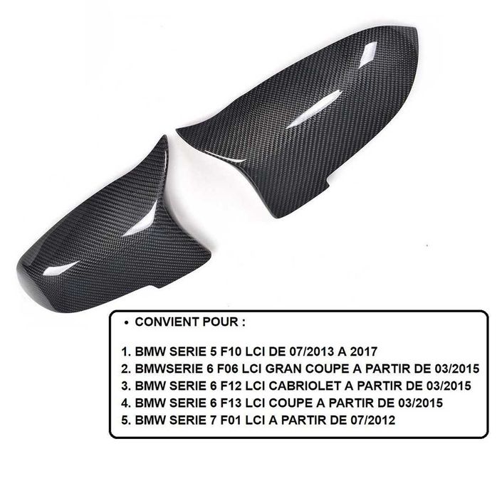 Capace Oglinzi Carbon BMW SERIE 5 6 7 F10 F06 F12 F13 F01 LCI LOOK M4