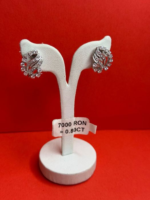 Cercei cu pietre prețioase din aur de 14K Amanet BKG