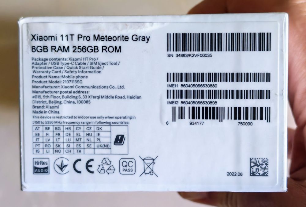 XIAOMI 11T Pro 5G Meteorite Gray 8/256 GB nou la cutie !