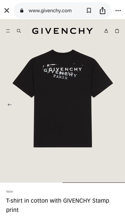 Тениска Givenchy - t-shirt in cotton with Givenchy stamp print
