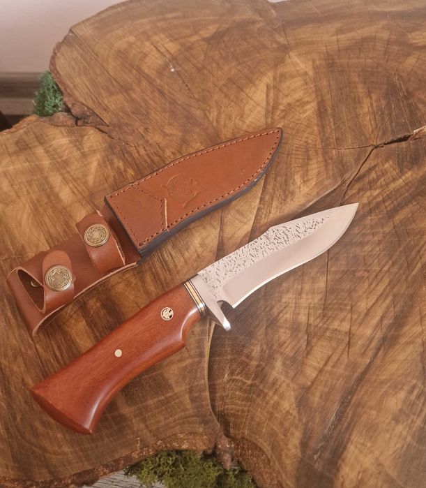 Ловни Ножове - Ръчна изработка от Дамаска стомана, абанос, тюркоаз