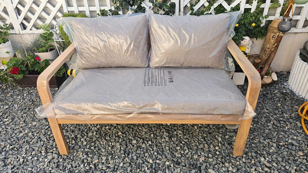 Canapea NOUA outdoor gradina 2 locuri lemn acacia banca bancuta