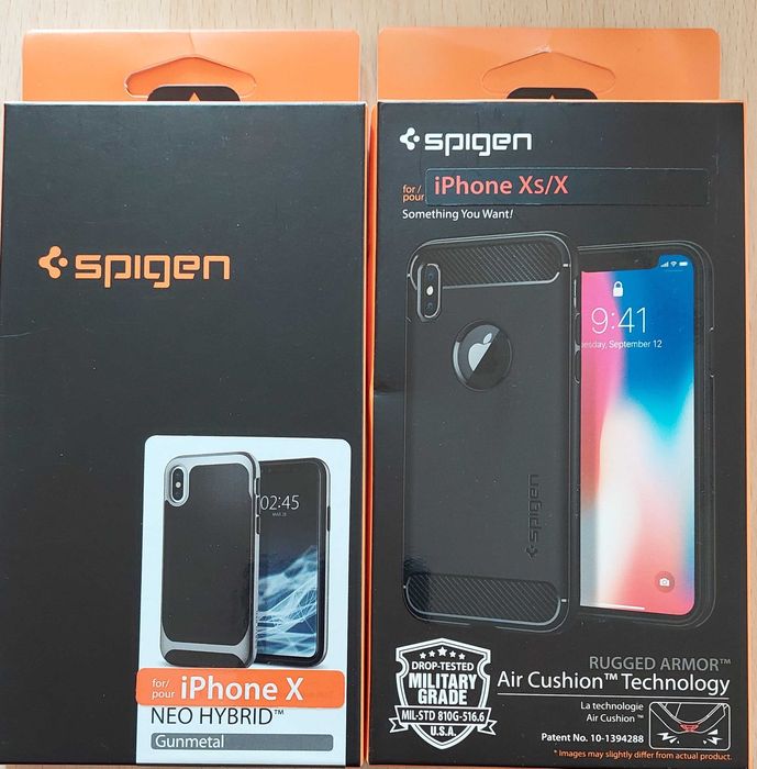 iPhone X в идеално състояние, оригинално зарядно, калъфи 2 броя