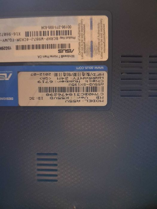 Vand Laptop Asus A55V i5