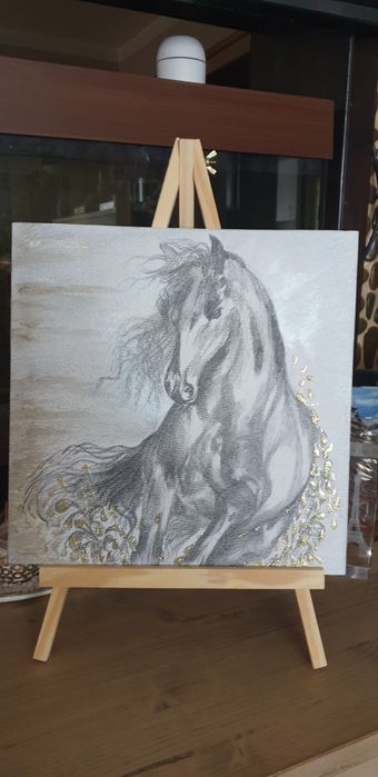 Tablou unic cu mini șevalet inclus