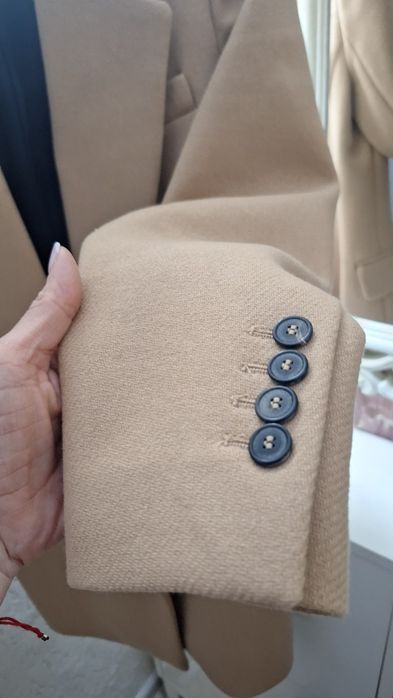 Палто ZARA MONTECO цвят камел