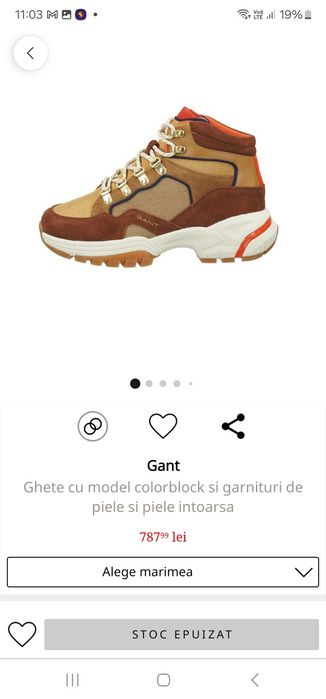 Bocanci din piele de antilopa Gant.