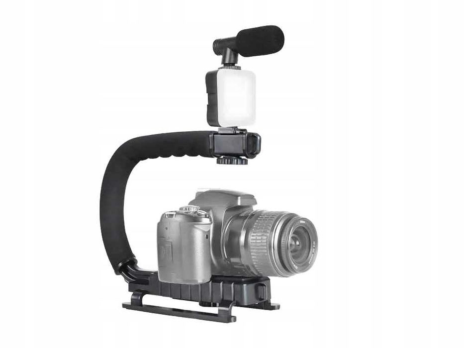 Видео,Tik Tok статив с микрофон, LED светлина и Bluetooth дистанционно