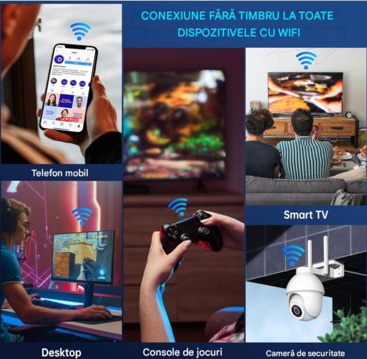 Amplificator Semnal Wireless Range Extender Retea WiFi 6 Antene Retea 2.4 & 5GHz Dual Band 2 Antena incorporata 1200Mbps 1x Port LAN