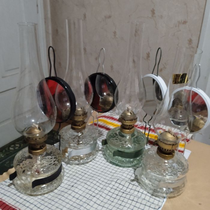 Стари български газени лампи - 4 броя