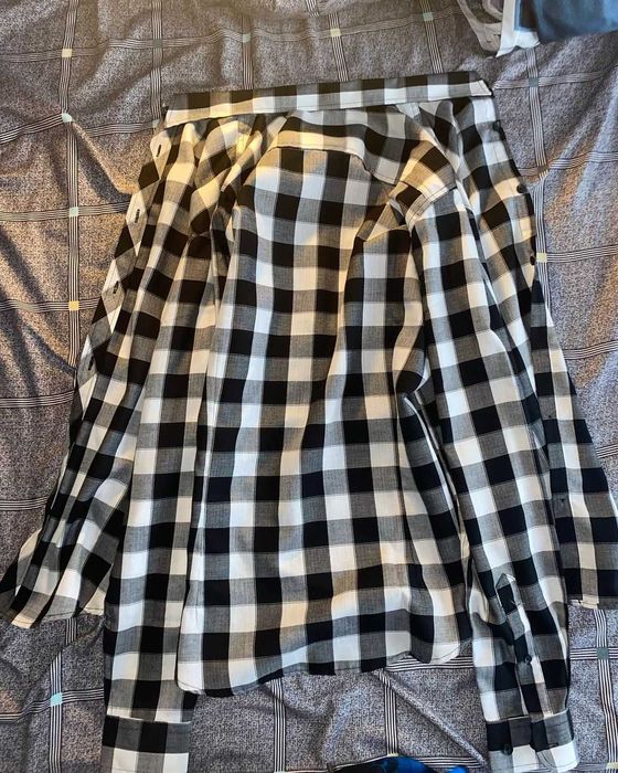 Set de 2 camasi rosu/alb marime S