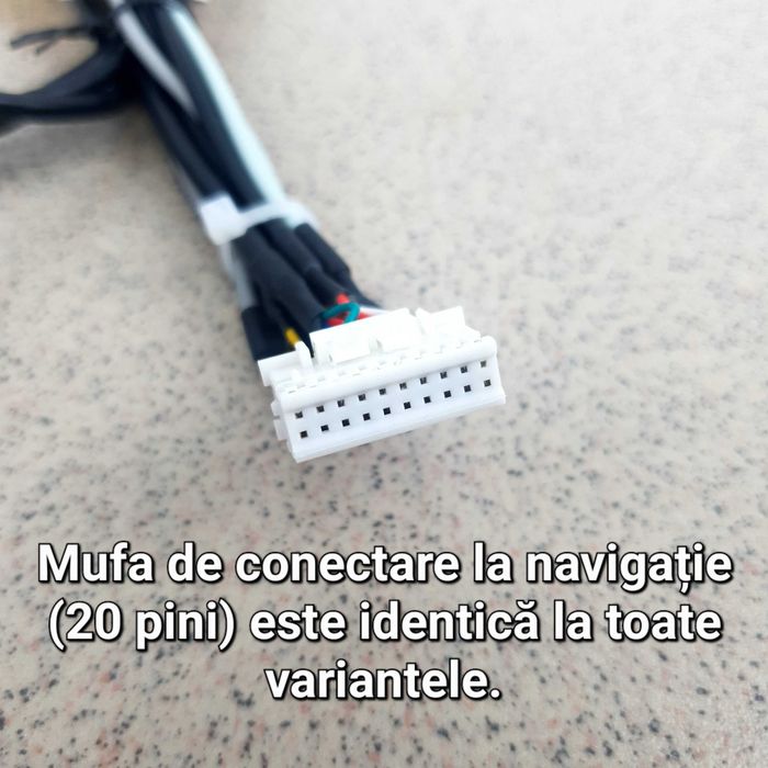 Intrare SIM–Adaptor cu 20 de Pini–Cablu Navigatie Android AUTO–RCA–SUB