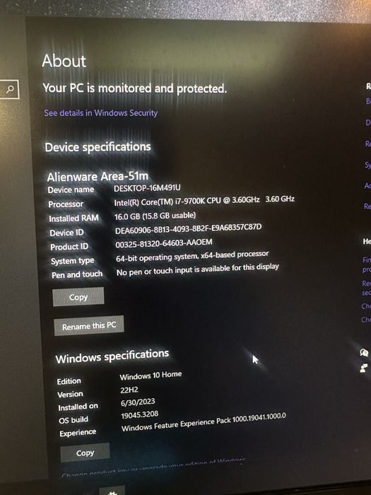 Игровой ноутбук Alienware Area-51m