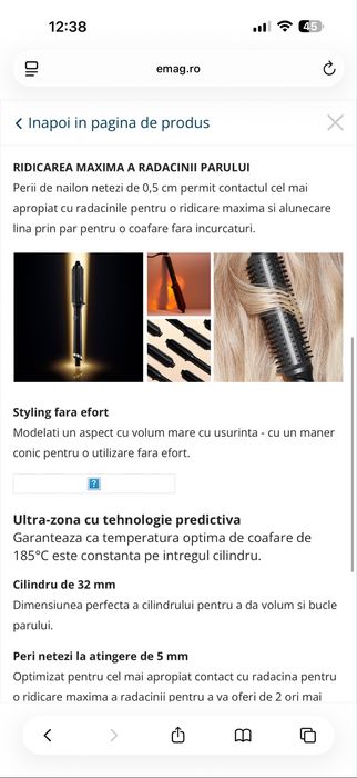 Ondulator profesional GHD Rise Volumising Hot Brush