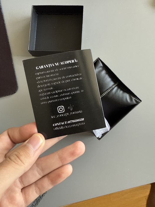 Colier Ice Concept Cuban Argint Black