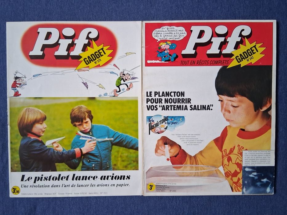 ЛОТ Стари Френски Списания PIF Gadjet  18 Броя