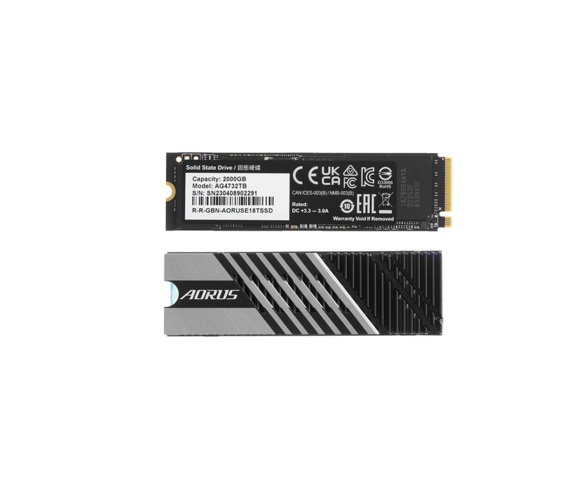 - Твердотельный накопитель SSD M.2 2TB Gigabyte AORUS Gen4 7300 NVMe