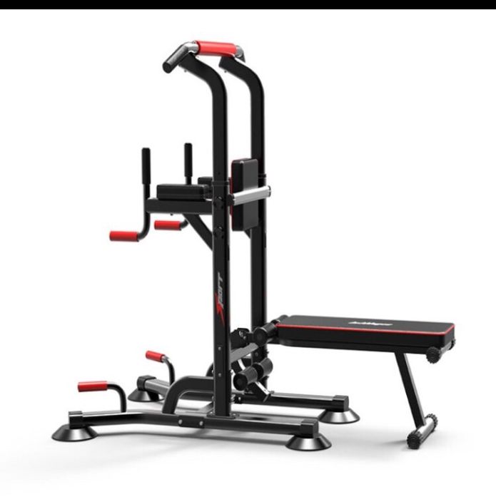 Силовой тренажер 5в1 - турник, пресс, брусья, отжимание + скамья