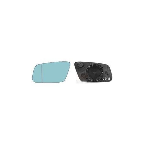 Geam oglinda Audi A3 2000-2003, A6 (C5) 1997-01.2005, A4 (B5), 01.99-09.2001, A8 (D2), 1999-12.02, partea stanga/dreapta Best Auto Vest Albastra Asferica Cu incalzire