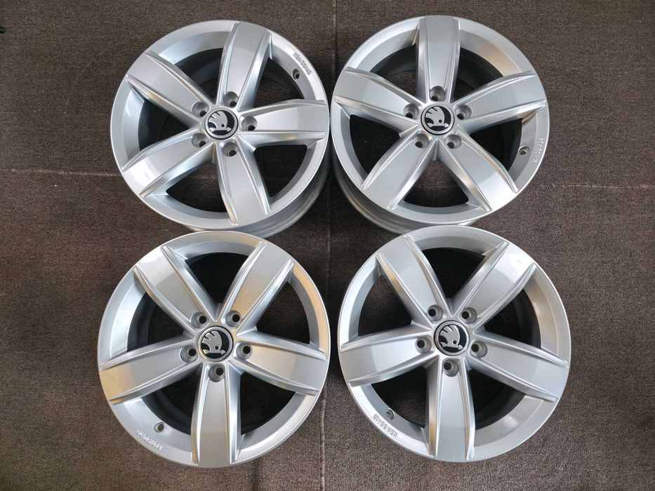4 Jante Aliaj 5x112 16'' OEM VW Caddy T-Roc Golf Passat Touran Sharan / Skoda Octavia Yeti Karoq - 6J ET 43 !