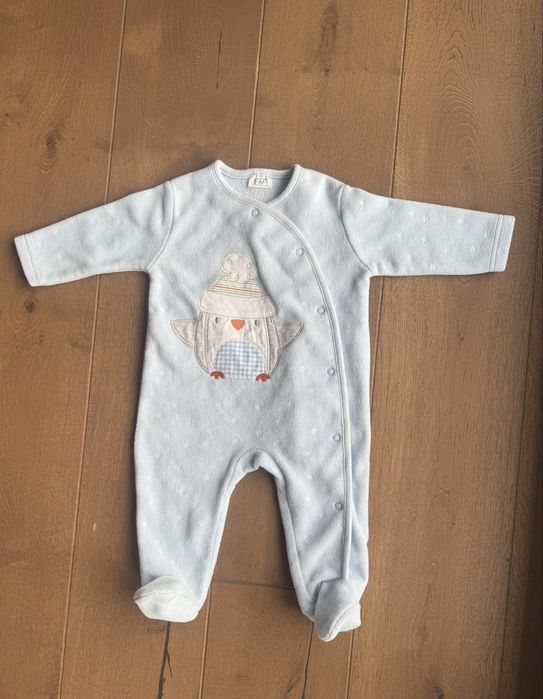 Плюшен син ромпър F&F