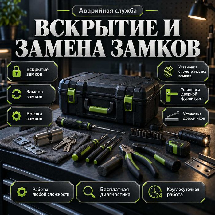 Аварийное вскрытие дверей:замена и ремонт:врезка дополнительного замка