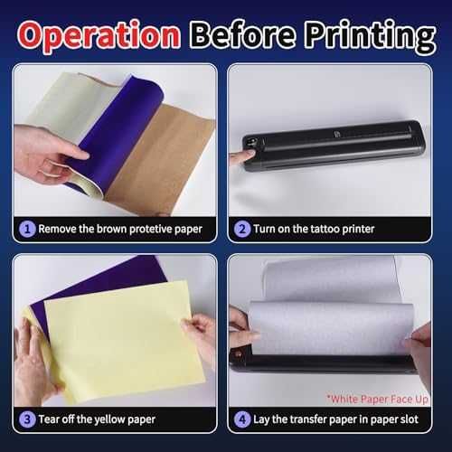 Нов Термален принтер за татуировки 2400mA Bluetooth Android iOS лаптоп