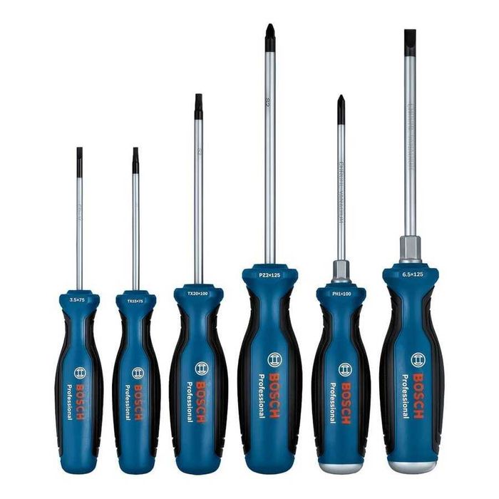 ПРОМОЦИЯ!Комплект отвертки 1600A02CV3 6 части SL/PH/PZ/TX Bosch