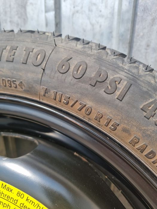 Roata rezerva Slim R15 Dacia Logan 3 Renault 4x100 T115/70/R15 CB 60.1