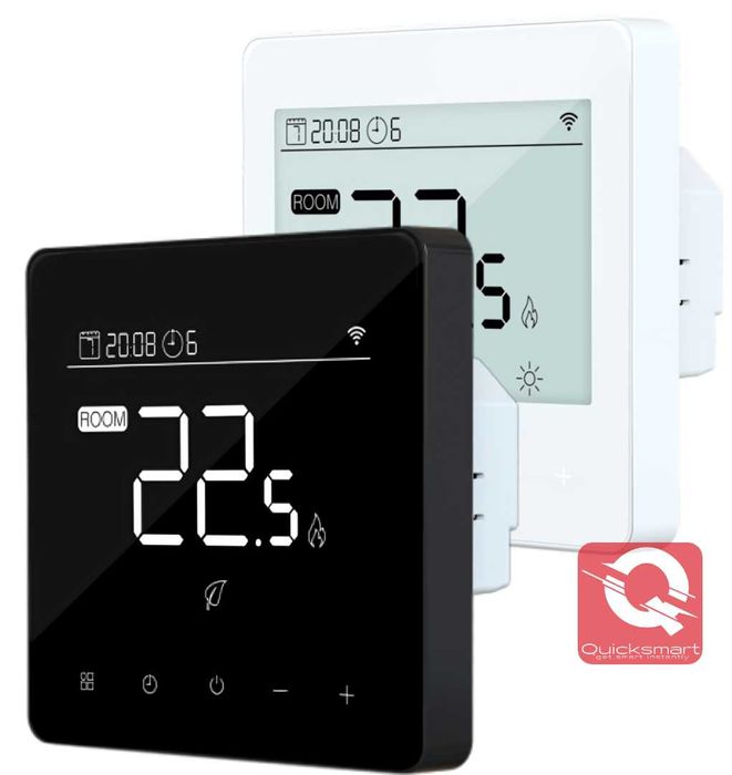 Automatizare Incalzire Pardoseala Q10, 4 Termostat cu fir Q40, Negru