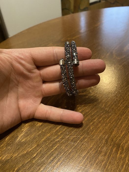 Swarowski Crystaldust Double Cuff - Purple