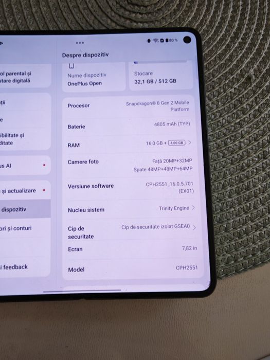 One plus open 512gb 32gb Ram