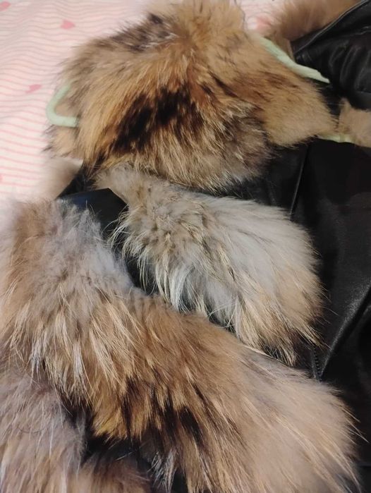 Елек от естествена кожа с лисица – дамски, размер L