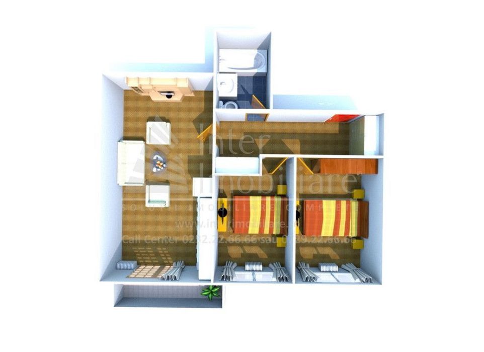 Apartament  3 camere Visani , 67 metri, etaj 1 Cod:158190