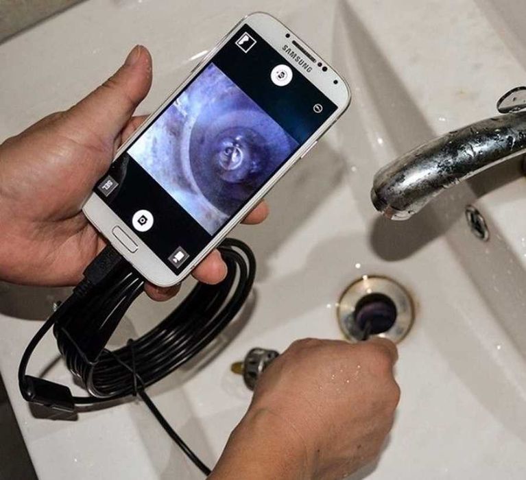 Ендоскопска АВТО камера за смартфон EN20, гъвкава, IP67, LED осв., 3 м