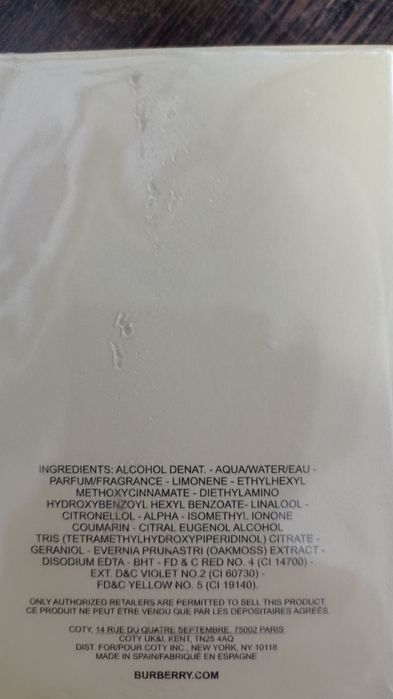 Мужская парфюмерия BURBERRY HERO